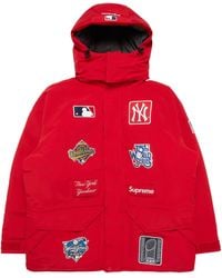 Supreme X New York Yankees Gore-tex 700-fill Down Jacket 'red'