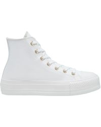 converse chuck taylor hi lift platform white sneakers