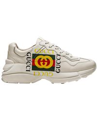 rhyton fluorescent leather sneaker