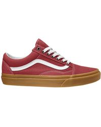 vans old skool gum bumper red