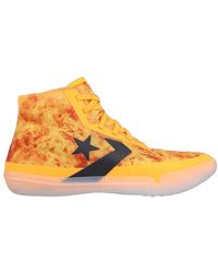 converse all star pro bb white black orange