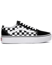 vans primary check old skool platform