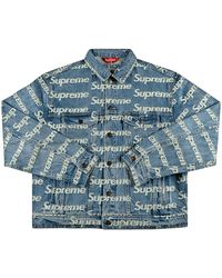 Supreme Denim Trucker Jacket in Black for Men | Lyst