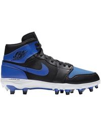 jordan 1 football cleats blue
