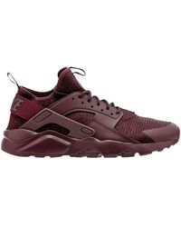 mens burgundy huaraches