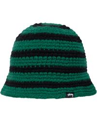 Stussy Giza Knitted Bucket Hat in Green for Men | Lyst