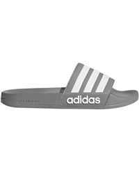 adilette cloudfoam plus mono slides grey