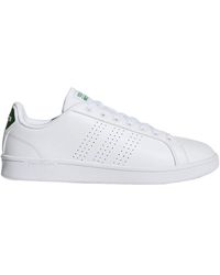 adidas Leather Cloudfoam Advantage Clean Shoes in White for Men - Lyst