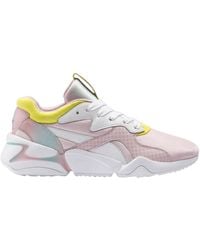 puma x barbie nova 90's block multi color sneakers