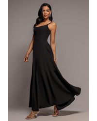 Goddiva - Strapless Fit & Flare A Line Maxi Dress - Lyst