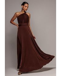 Goddiva - Multiway Tie-Up Maxi Dress - Lyst