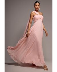Goddiva - Sleeveless Pleated Chiffon Multiway Scarf Maxi Dress - Lyst