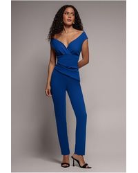 Goddiva - Bardot Scuba Jumpsuit - Lyst