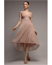 Goddiva - Off The Shoulder Lurex High Low Dress - Lyst