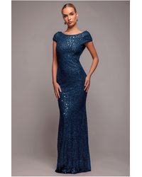 Goddiva - Cowl Back Sequin Maxi - Lyst