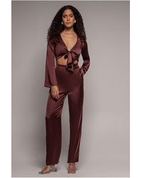 Goddiva - Cut Out Satin Jumpsuit - Lyst