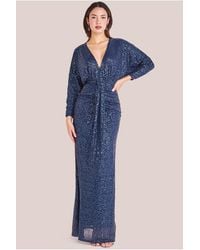 Goddiva - Plunge V-neck Sequin Maxi - Lyst