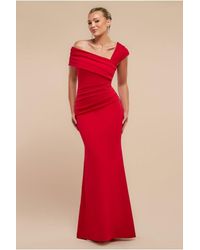 Goddiva - One Shoulder Evening Maxi Dress - Lyst