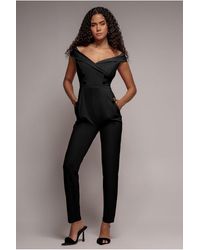 Goddiva - Bardot Wrap Sweetheart Neck Romper - Lyst