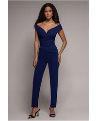 Goddiva - Bardot Scuba Jumpsuit - Lyst