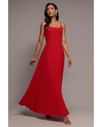 Goddiva - Strapless Fit & Flare A Line Maxi Dress - Lyst