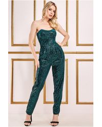 Green Sequin Jumpsuits for Women - Up to 73% off | Lyst