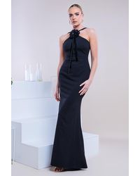 Goddiva - Racer Neck Corsage Scuba Maxi - Lyst