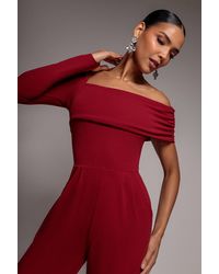 Goddiva - One Shoulder Scuba Romper - Lyst