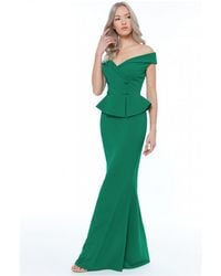 Goddiva - Bardot Crossover Maxi Dress - Lyst