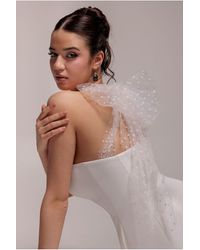 Goddiva - Scuba & Polka Mesh Bella Bow Multiway A-Line Midi Dress - Lyst