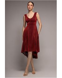 Goddiva - Off The Shoulder Lurex High Low Dress - Lyst