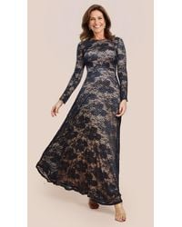 Goddiva - Scalloped Lace A-Line Maxi Dress - Lyst
