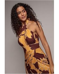 Goddiva - Printed Crossover Maxi Dress - Lyst