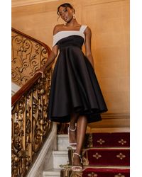 Goddiva - One Shoulder A Line Midi Dress - Lyst