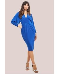 Goddiva - Batwing Sleeve Midi Dress - Lyst