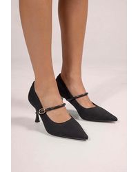 Goddiva - Pointed Toe Mary Jane High Court Heels - Lyst