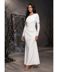 Goddiva - Draped Long Sleeve Maxi Odyssey-Inspired Greek Goddess Halloween Costume - Lyst