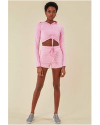 Cosmochic - Jersey Short Set With Drawstring Top - Lyst