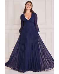 Goddiva - Pleated Skirt Chiffon Maxi - Lyst
