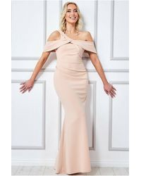 Goddiva - One Shoulder Knot Maxi - Lyst
