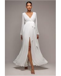 Goddiva - Wrap Back Maxi With Front Slit Chi On Maxi - Lyst