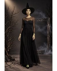 Goddiva - Long Sleeve Maxi Dress Elphaba-Inspired Halloween Costume - Lyst