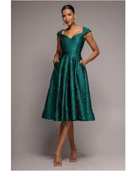 Goddiva - Crushed Satin Sleeveless A Line Midi Dress - Lyst