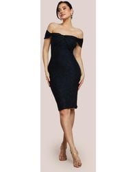 Goddiva - Front Knot Twist Midi Dress - Lyst