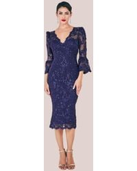 Goddiva - Scallop Lace Midi - Lyst