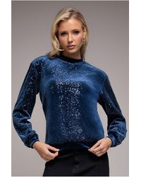 Goddiva - Sequin Velvet Jumper - Lyst