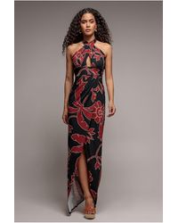 Goddiva - Printed Crossover Maxi Dress - Lyst