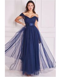 Goddiva - Off The Shoulder Princess Maxi Dress - Lyst