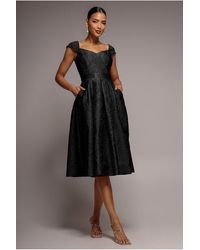Goddiva - Crushed Satin Sleeveless A Line Midi Dress - Lyst