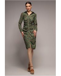 City Goddess - Floral Print Shirt Dress - Lyst